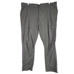 Mens Wrangler Gray Outdoor Performance Cargo Pants Zipper Pockets Size 40X30